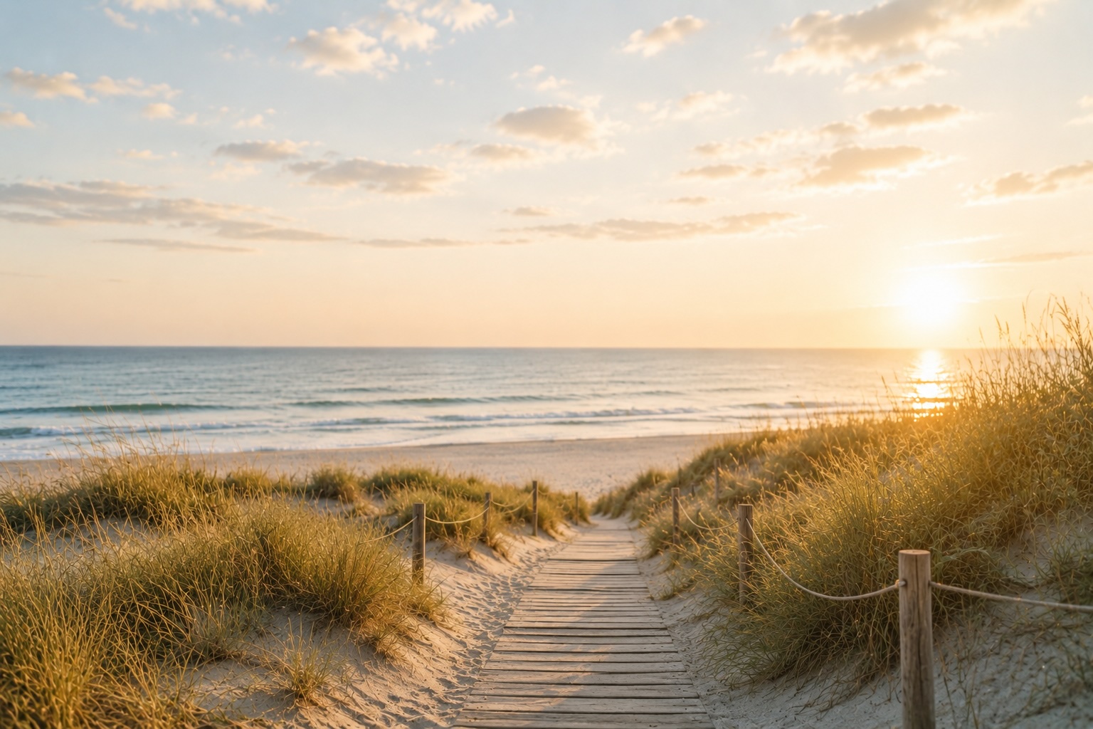 Holzweg durch Dünen zum Meer – individuelle und ursachenorientierte Hypnosetherapie im Hypnosezentrum Cuxhaven